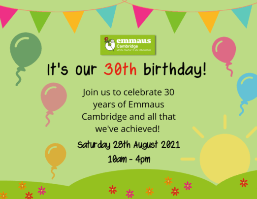Emmaus Cambridge 30th Birthday Celebrations