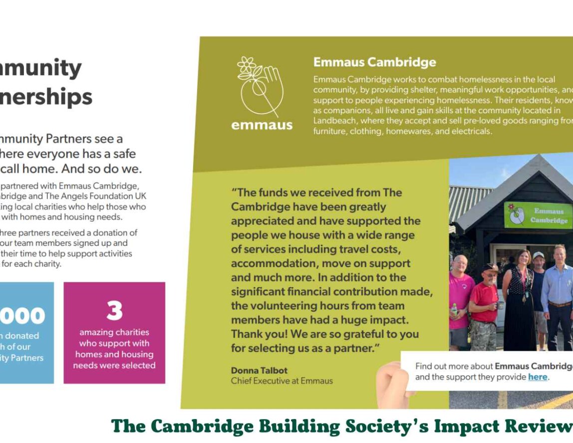 The Cambridge Building Society’s positive impact on our charity highlighted in new report
