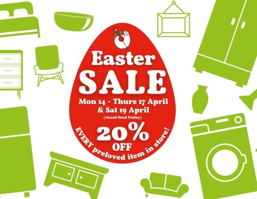 Easter sales launch at our Emmaus shop in Coventry