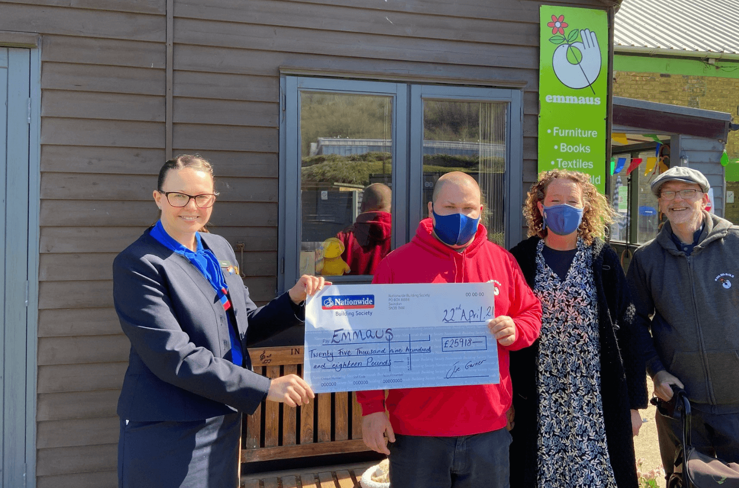 Nationwide Dover Grant Emmaus Dover Homelessness Charity