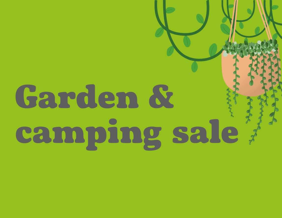 Garden and camping sale