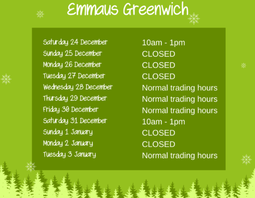 Our festive opening times