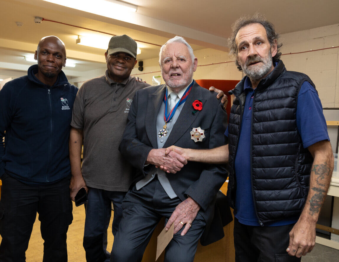 Sir Terry Waite celebrates knighthood with Emmaus Greenwich