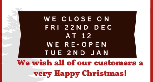 Christmas Opening hours