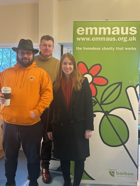 MP Helena Dollimore visits Emmaus Hastings and Rother