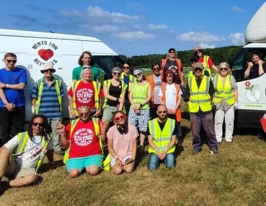 We join forces with Herts for Refugees to repurpose festival tents during Refugee Week