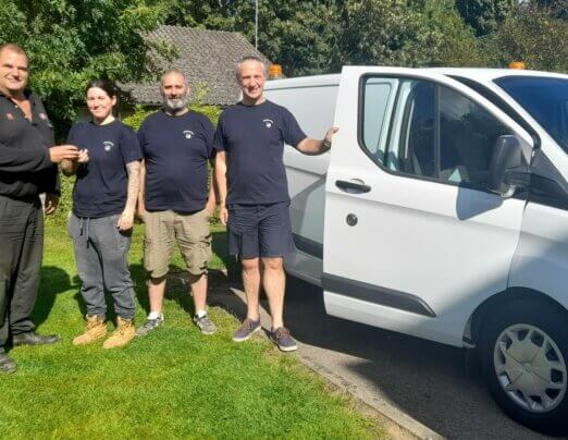 We’re delighted with our van donated by Cadent!
