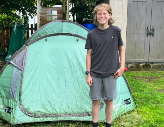 Leeds teenager hits one year of camping to raise funds for  Emmaus Leeds 