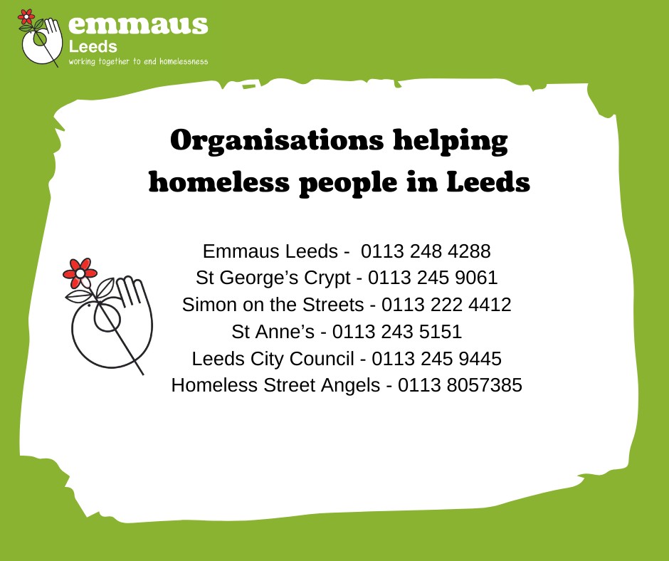 Emmaus Leeds urges support to ensure safety during harsh weather conditions