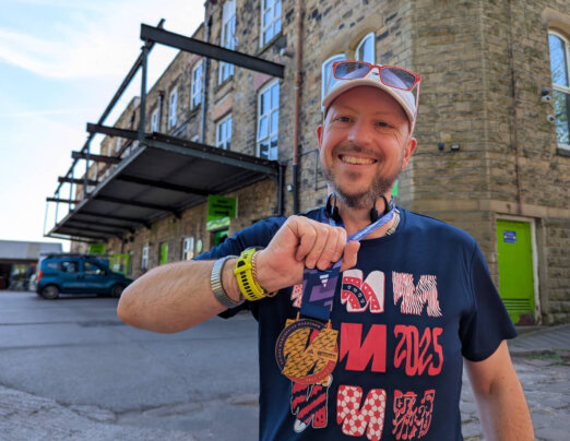 Volunteer Matt completes Manchester Marathon