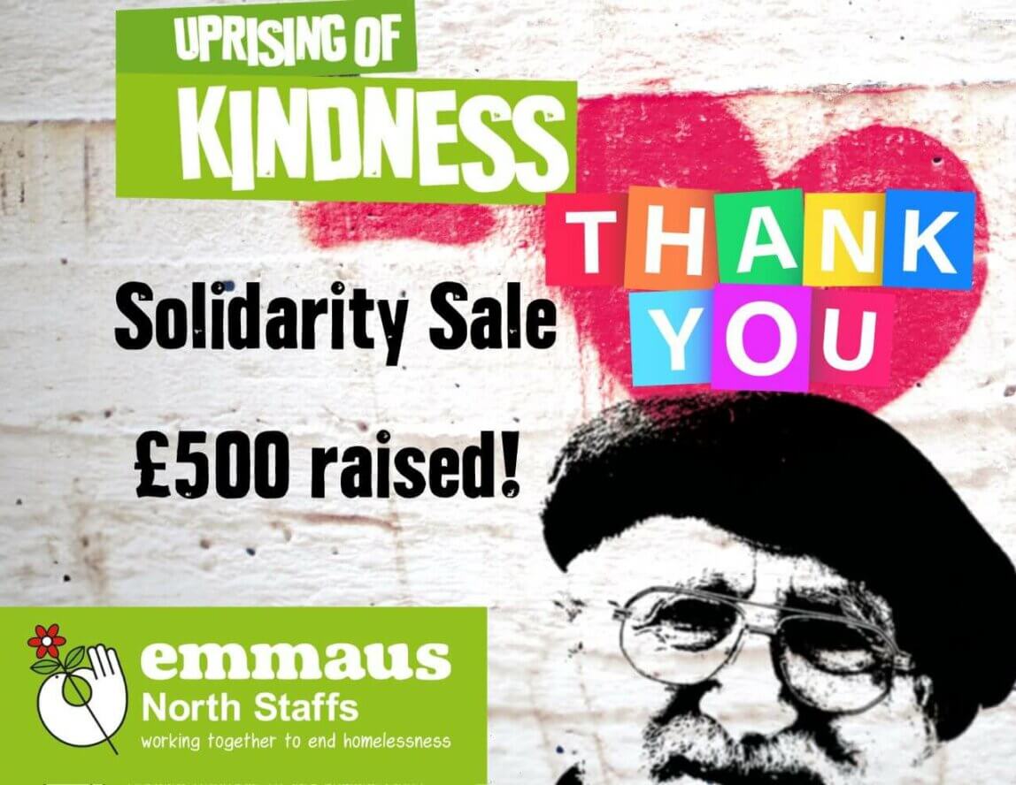 Thank you for your Uprising of Kindness by raising £500 in our Solidarity Sale!