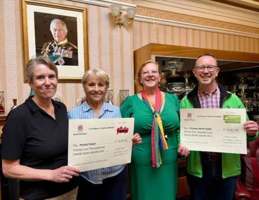 Stoke-on-Trent Lord Mayor raises over £48,000 for local charities, including Emmaus North Staffs
