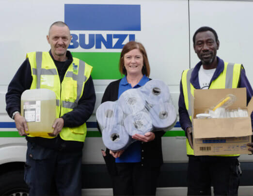 Bunzl donate goods to Emmaus Salford