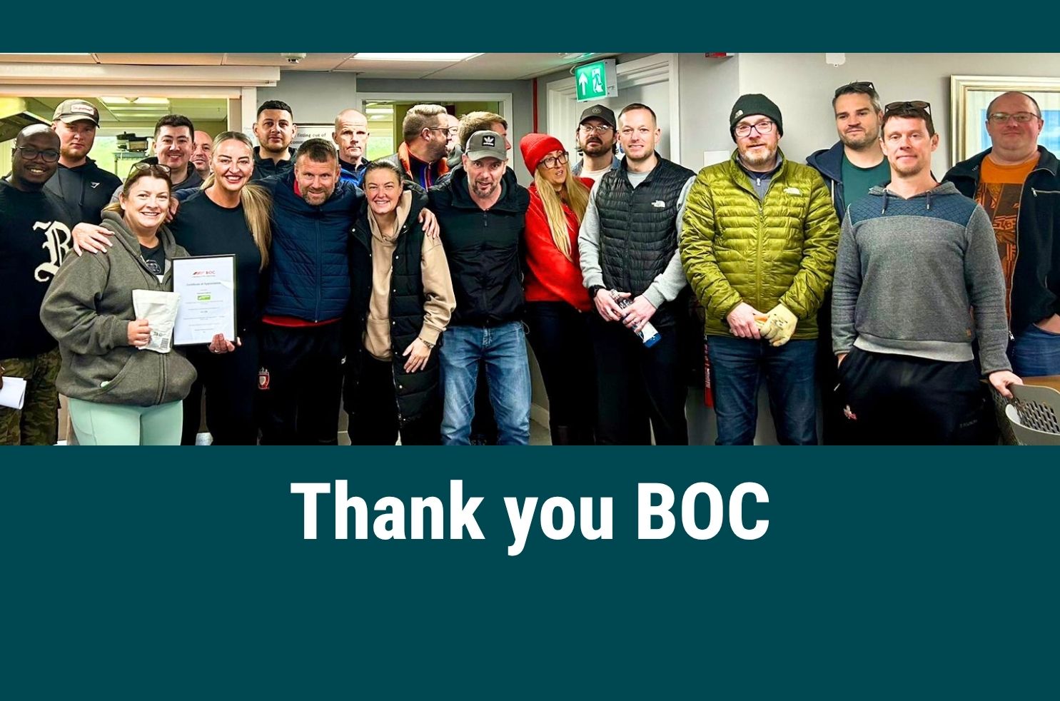 BOC Gases team support in three different ways - Emmaus Salford