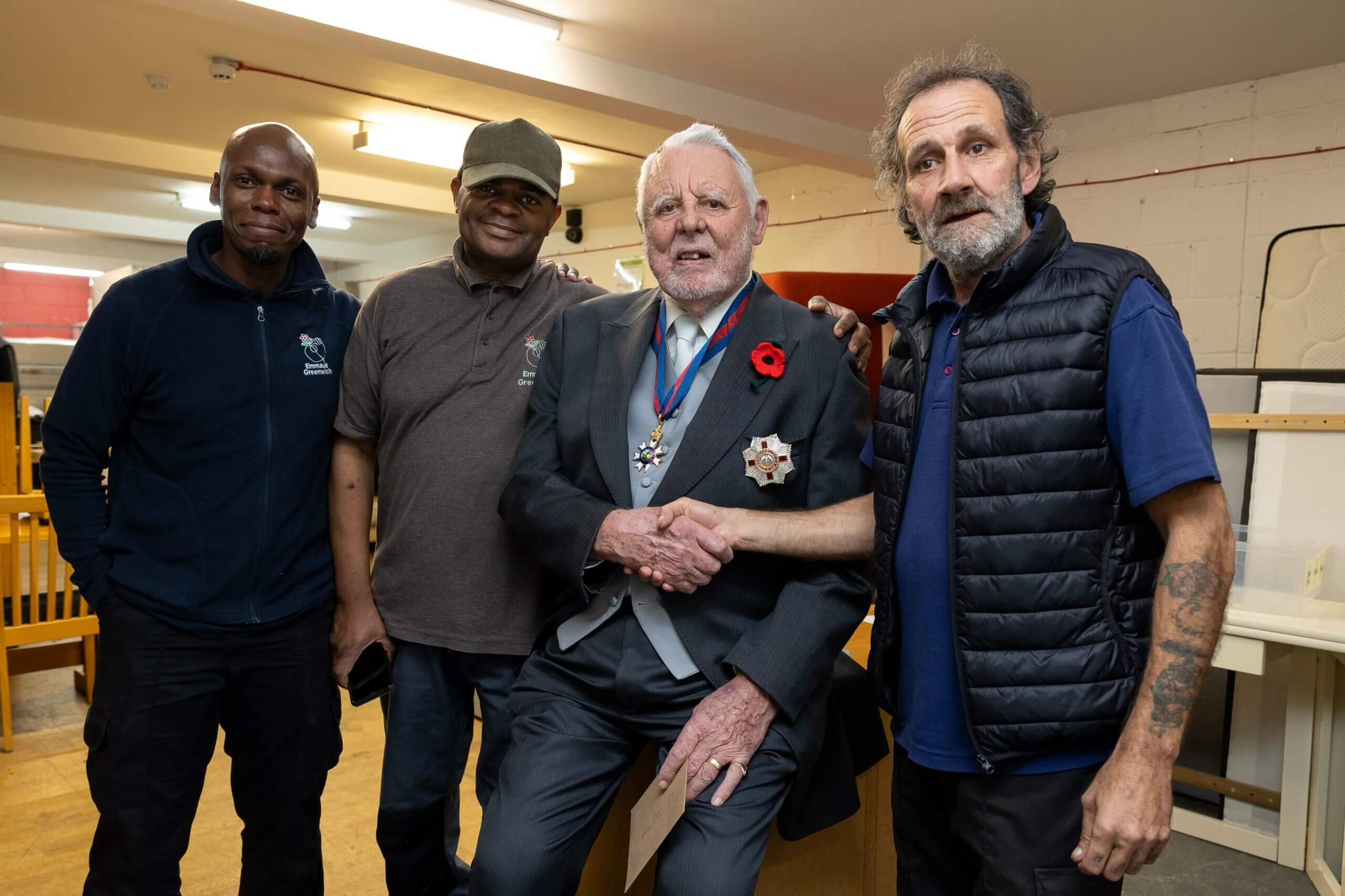 Sir Terry Waite celebrates knighthood honour with Emmaus companions